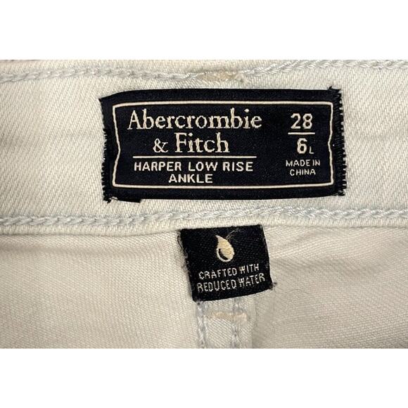 Abercrombie & Fitch Womens White Washed Blue Skinny Jeans Size 28/6 - Picture 5 of 7